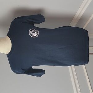 VANS Navy‎ Blue White Graphic Skate Punk Classic Short Sleeve Casual T-Shirt S